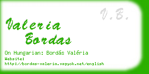 valeria bordas business card